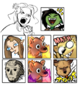 A variety of emotes