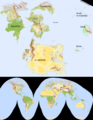 Innworld compared to Earth (VERY speculative, continents certain to be in wrong positions)