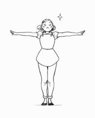 Flingering: "when erin does something badarse, she then t-poses and levitates away" Nada: "like this? xD"