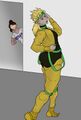 Ryoka putting Fierre in cosplay costume, by LeChatDemon