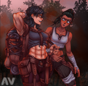 Garia and Ryoka by AVI.png