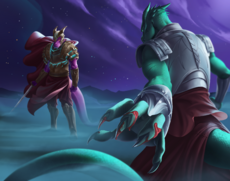 Zel vs Ilvriss by AKNtheArtist, commissioned by Ayutac (2.30)