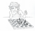 Rags playing chess by LeChatDemon