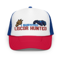 I Survived Liscor Hunted! Foam Trucker Hat (White / Royal / Red) (Art by LeChatDemon)
