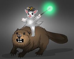 Mrsha riding the beaver by mg