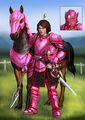 Welca in her Rose Knight gear, by Zamberz