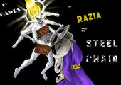 Razia fighting the Gods