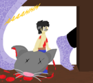 Niers after killing Giant Magical Rats, by KaDragon (4.25 N)