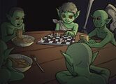 Rags and Goblins dining at The Wandering Inn, by LeChatDemon (cutout) (1.24)