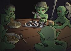 Rags and Goblins dining at The Wandering Inn, by LeChatDemon (cutout) (1.24)