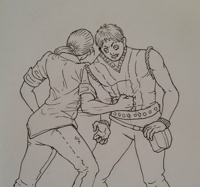 File:Ryoka Punches Laken by DemonicCriminal.jpg