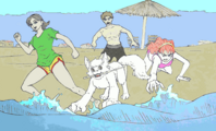 Fun in the sun at Lake Liscor (colored by Enya)