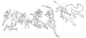 Dance-fighting Knights vs Goblins by DemonicCriminal.jpg